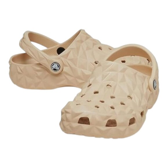 Crocs Women's Adult Classic Geometric Brown Tan Clog Size 7/9 NEW - Picture 6 of 6